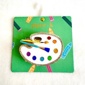 Piper K Artist Painter's Palette Hair Claw Clip